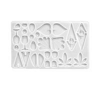 Ralondbey Silicone Moulds for Resin Casting Epoxy Resin Mold Wine Glass Shape Silicone Mold Handmade Maple Leaf Heart Geometry Earrings