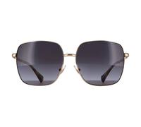 Ralph by Ralph Lauren Women's Square Shiny Gold Grey Gradient Polarized RA4142