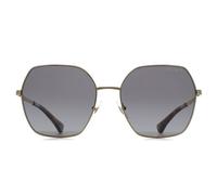 Ralph by Ralph Lauren Women's Square Shiny Gold Polarized Gradient Grey RA4138