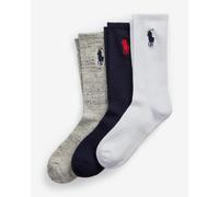 Ralph Lauren Big Pony Crew socks grey marl navy white 3 pairs