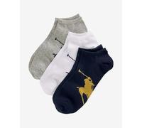 Ralph Lauren Big Pony Socks grey white navy blue (3 pairs)