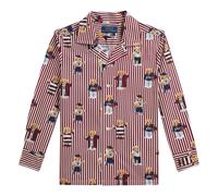 Ralph Lauren Boys Bear Stripe Poplin Shirt in Red - unisex - Ralph Lauren - Kids Shirts - Red - 3 Y | 98 CM - Kids 3 Y | 98 CM