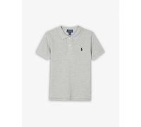 Ralph Lauren Boys New Grey Heather Kids Custom Slim-fit Cotton-piqué Polo Shirt 2-14 Years S