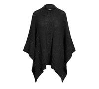 Ralph Lauren Cable Knit Poncho Black, black, One size