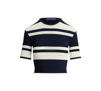Ralph Lauren Collection striped textured short-sleeved sweater - Blue XS-M