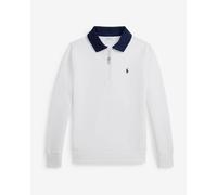 Ralph Lauren Double Knit Collared sweatshirt white navy kids - L