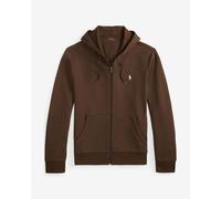 Ralph Lauren Double Knit Full Zip Hoodie Dark Brown - L