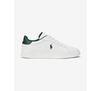 POLO RALPH LAUREN Mens Heritage Court II White & Forest Leather Tra