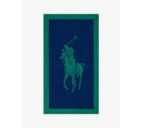 Ralph Lauren Home Navy Billiard Polo Player-jacquard Cotton Beach Towel 170cm X 100cm 1 Size