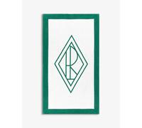 Ralph Lauren Home White Billiard Blair Logo-embroidered Cotton Beach Towel 100cm X 170cm 1 Size
