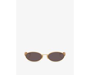 Ralph Lauren Home Womens Ralph Lauren Home Bv1386S Sardine Oval-Frame Metal Sunglasses Gold