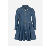 Ralph Lauren Kids Ralph Lauren Girls Denim Shirt Dress in Blue - Brown - 12 Yrs