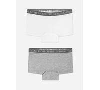 Ralph Lauren Kids Ralph Lauren Girls Solid 2 Pack Short Knickers Set in Grey - Grey - US M - UK 8 - 10 Yrs