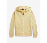 Ralph Lauren Knit Shirt Full Zip Hoodie Yellow Blue Junior - M