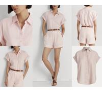 Ralph Lauren Linen Broono Dolman-Sleeve Shirt Blouse Tee Top S