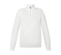 Ralph Lauren Mesh-Knit Cotton Quarter-Zip Jumper White Mens