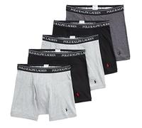 Ralph Lauren POLO Classic Fit Boxer Briefs - 5 Pack (Grey Assorted), Grey Assorted, XL