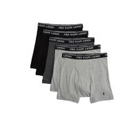 RALPH LAUREN POLO P5 Classic Fit Cotton Boxer Briefs, 2 Andover Heather/Madison Heather/2 Polo Black, XL