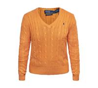 Ralph Lauren Polo Prima Cotton Cable Knit Jumper Orange Women's For Her