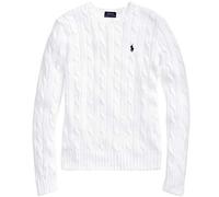 Ralph Lauren Polo Womens Cable Knit Crew Neck Sweater (XS, BasicWhite), White, XS