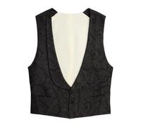 Ralph Lauren Purple Label paisley-jacquard waistcoat - Black 40
