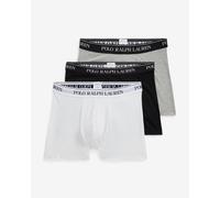 Polo Ralph Lauren Mens 3 Pack Stretch Cotton Trunks - Colour: 004 White/Polo Black/Andover Heather - Size: XL