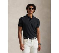 Polo Ralph Lauren Mens Black Marl Heather Short-sleeved Logo-embroidered Custom-fit Cotton-piqué Shirt Xl