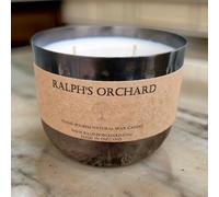 Ralph’s Orchard 2-Wick Dimpled Black Candles - Honey & Molten Amber