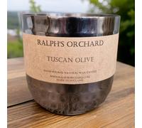 Ralph’s Orchard 2-Wick Dimpled Black Candles - Tuscan Olive