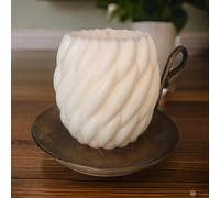 Ralph’s Orchard Pillar Candles | Unscented Natural Wax - Bobble pattern