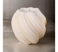 Ralph’s Orchard Pillar Candles | Unscented Natural Wax - Swirl pattern