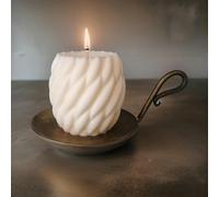 Ralph’s Orchard Unscented Natural Wax Candles - Pillar Candle (Bobble Pattern)