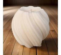Ralph’s Orchard Unscented Natural Wax Candles - Pillar Candle (Swirl Pattern)