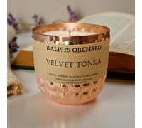 Ralph’s Orchard Velvet Tonka Candle - Lavender, Tonka & Amber Scent - Decorative Copper