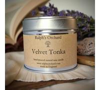 Ralph’s Orchard Velvet Tonka Candle - Lavender, Tonka & Amber Scent - Silver Tin