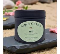 Ralph’s Orchard Zen: Cassis, Rose, Green Tea Scented Candle - Candle in Matte Black Tin