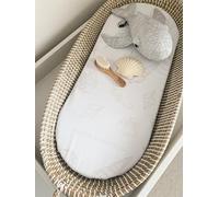 Ralphie Bear Baby Changing Basket Mat Liner, Premium Waterproof Foam, Seashell Neutral Print, 70x30cm