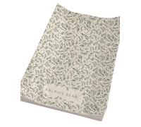 Ralphie Bear Baby Changing Mat, Premium Anti-Roll, Raised Edge Wedge, Sage Green Willow Leaf Print, 70x45cm