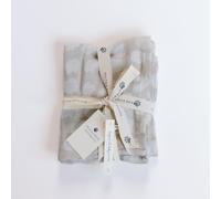 Ralphie Bear Sandy Collection Large Muslin Swaddle Nursing Cover, Premium GOTS Organic Cotton, Neutral Scallop Print, Size 120x120cm