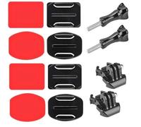 RALSPEC 12 Pc GoPro Compatible Helmet Mounting Kit Mounts + Adhesive Sticky Pads Curved and Flat Base Action Camera Mount For Go Pro HERO 13 12 11 10 9 8 7 6 5 4 3 Session Mini Accessories