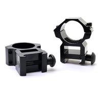 RALSPEC 2 x High Profile Rifle Scope Mounts 25.4mm / 1" Rings for 20mm Weaver/Picatinny Rail Tall Optics Mount QD Quick Detach Airsoft