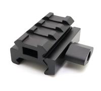 RALSPEC 3 Slot 20mm Weaver Picatinny Quick Detach QD Rail Riser Mount Scope Sight Base Low Profile Airsoft Rifle Gun Shooting See Through Adapter