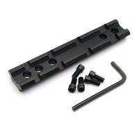 RALSPEC 4 Slot Weaver/Picatinny Rail with Round Base Curved Bottom 100mm x 20mm Aluminium Low Profile Scope Rail Adapter Air Rifle Gun