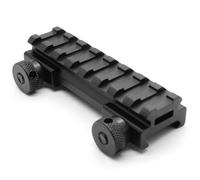 RALSPEC 8 Slot 20mm Weaver Picatinny Rail Riser Mount Quick Detach QD Scope Sight Base Low Profile Airsoft Rifle Gun Shooting Adapter Clamp