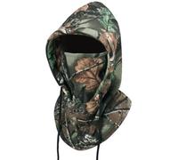 RALSPEC Camouflage Fleece Balaclava Warm Winter Windproof Thermal Hood Neck Warmer Mask English Oak Tree Real Leaf Camo Hunting Photography