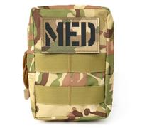 RALSPEC Camouflage MOLLE Pouch with Medic Patch Camo Tactical Utility Admin Tool Belt Bag Army Military MED EDC