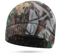 RALSPEC Fleece Woodland Camouflage Thermal Beanie Hat Warm Microfleece Camo Winter Skull Cap Hunting Shooting Outdoors English Oak Tree Real Leaf Pattern