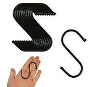 Ram® 10 x S Hooks Hanging Steel Hooks for Bathroom Bedroom Office Kitchen