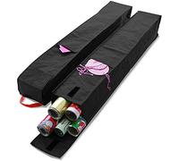Ram® 2 X Black Christmas Birthday Gift Wrap Paper Storage Bags With Sleeves HOLDS UPTO 30 ROLLS