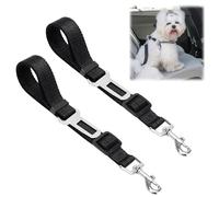 Ram® 2 X Dog Car Seat Belts 70CM Adjustable Car Seatbelt Harness Strap For Dogs Cat Travel Strong Durable Clip On Pet Travel Seat Belt